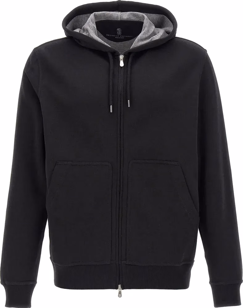Brunello Cucinelli Black Cotton Sweatshirt