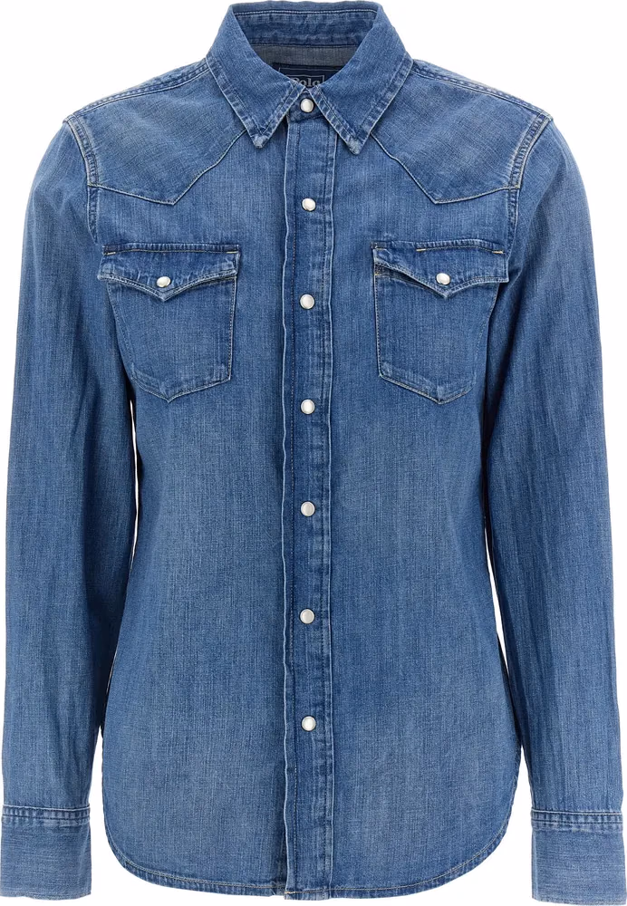 Polo Ralph Lauren Blue Cotton Blouse
