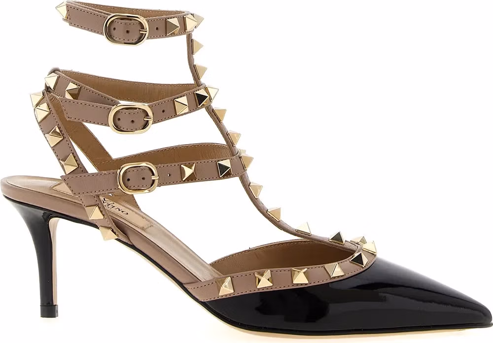 Valentino Garavani Multicolor Lamb Leather Mid Heel Pumps