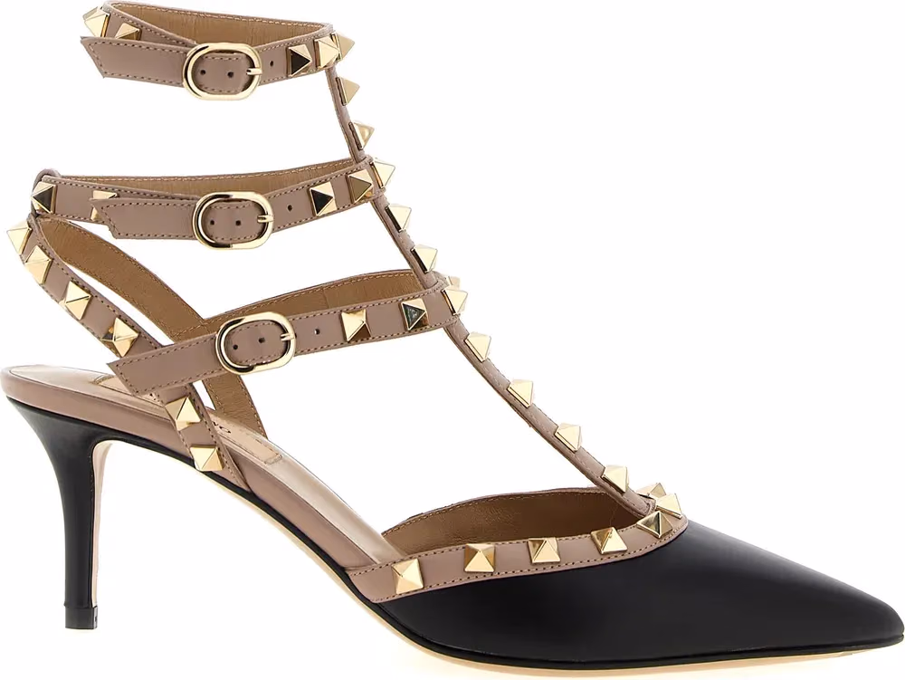 Valentino Garavani Multicolor Lamb Leather Mid Heel Pumps