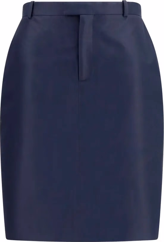 Gucci Blue Silk Skirt