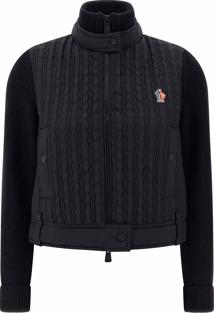 Moncler Grenoble Black Polyamide Cardigan