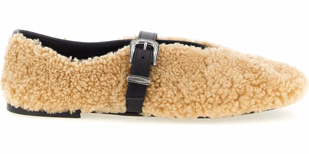 KATE CATE Beige Calfskin Ballet Flats