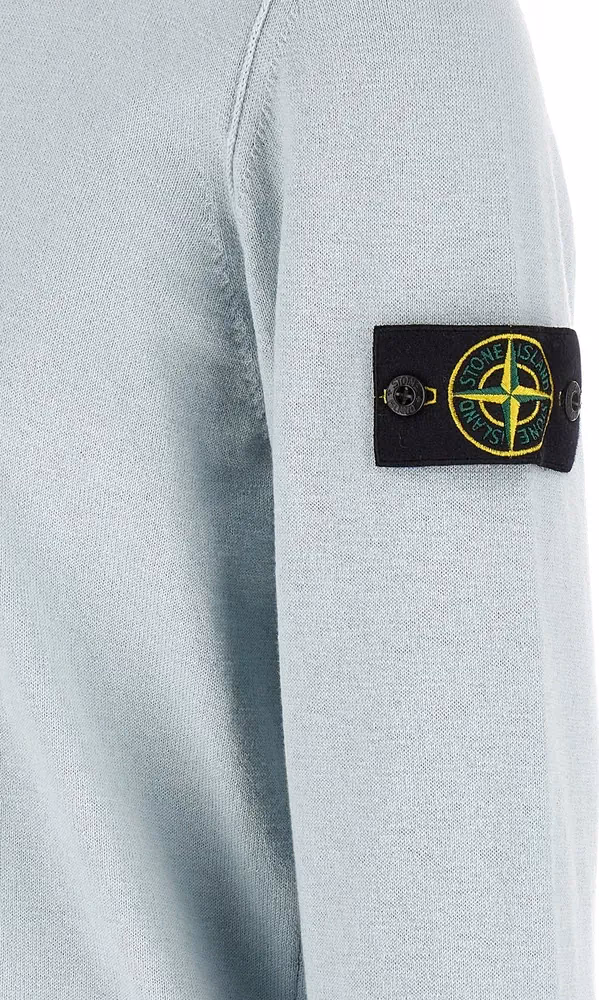 Stone Island Blue Cotton Cardigan