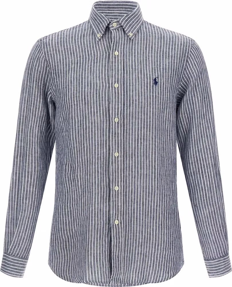 Polo Ralph Lauren Blue Linen Blouse