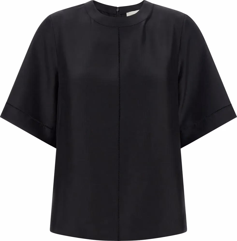 Loulou De Saison Black Silk Shirt