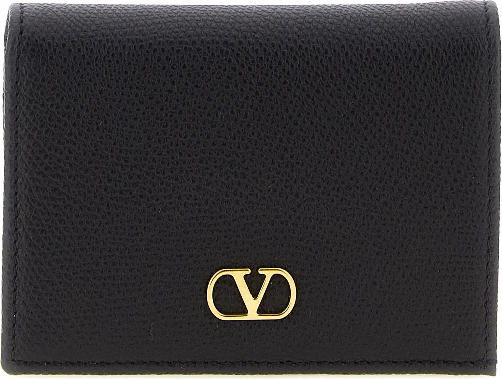 Valentino Garavani Black Calfskin Cardholder