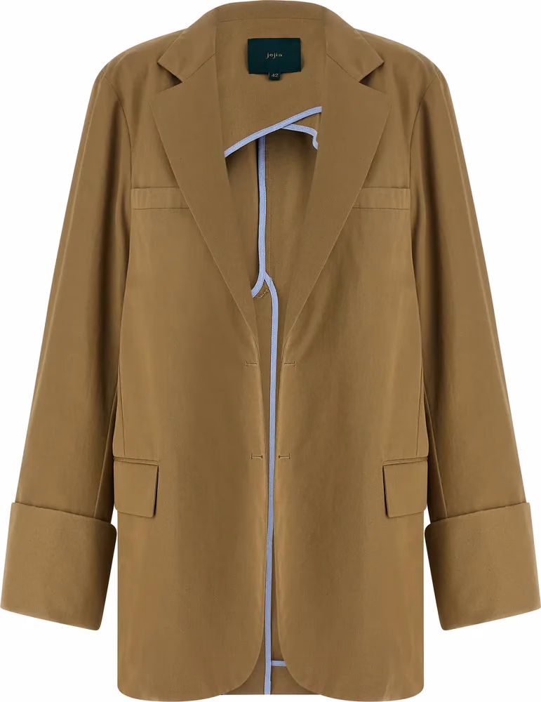MAISON JEJIA Beige Cotton Blazer