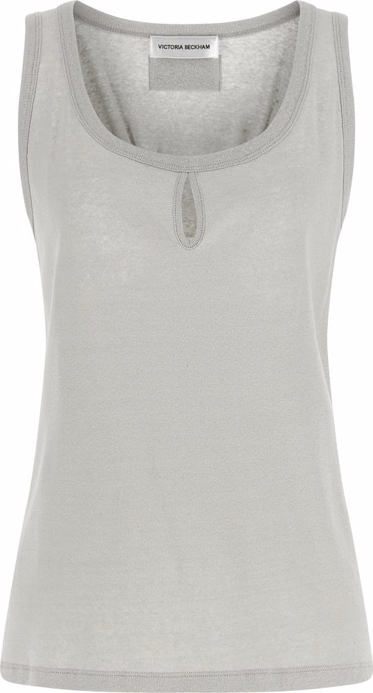 Victoria Beckham Gray Cotton Tank Tops