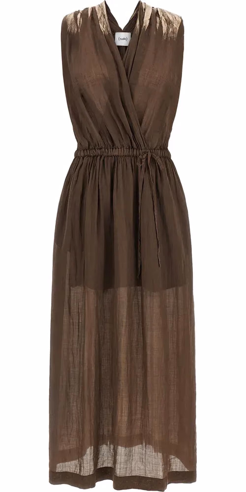 NUDE Brown Tencel Long Dress