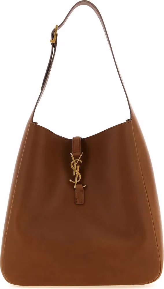 Saint Laurent Brown Calfskin Shoulder Bag