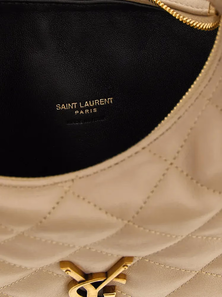 Saint Laurent Beige Lamb Leather Handbag