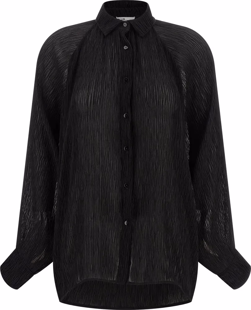 ALLIS Black Polyester Shirt