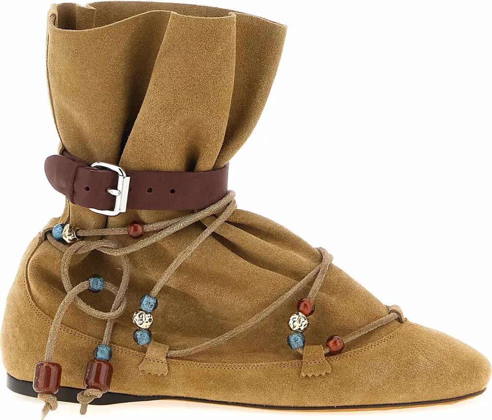 Isabel Marant Beige Calfskin Ankle Boots