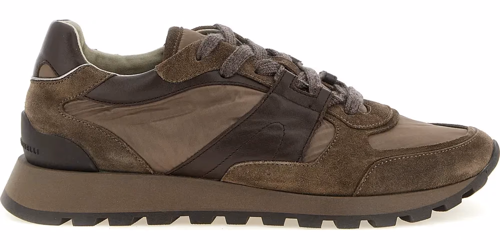 Brunello Cucinelli Bicolor Calfskin Athletic Sneakers