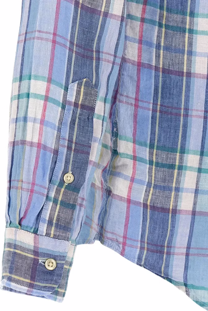 Polo Ralph Lauren Blue Linen Blouse