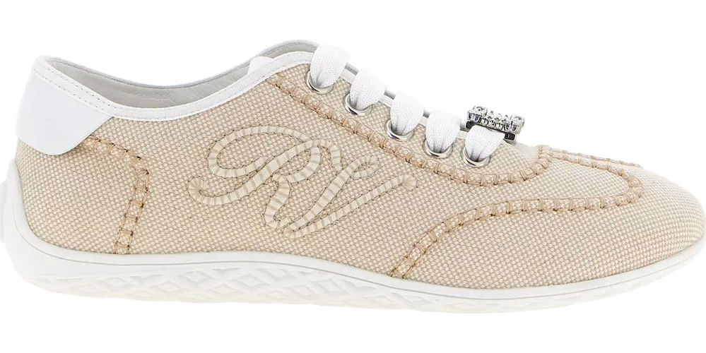 Roger Vivier Beige Polyamide Low Top Sneakers