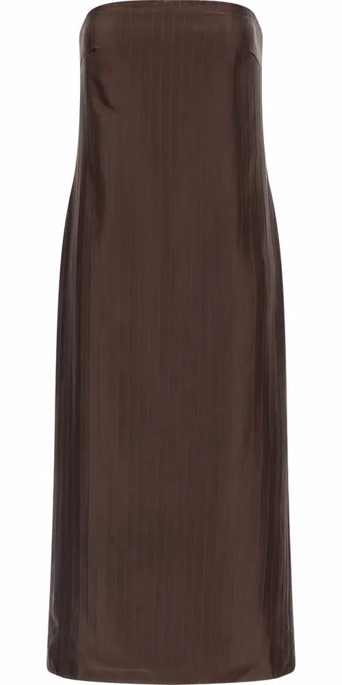 Loulou De Saison Brown Viscose Midi Dress