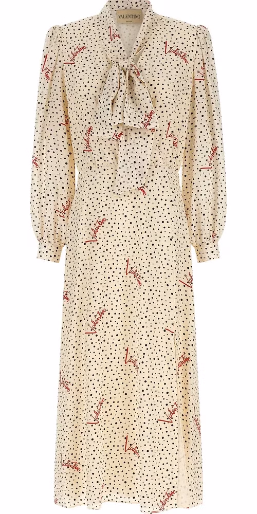Valentino Garavani Multicolor Silk Midi Dress