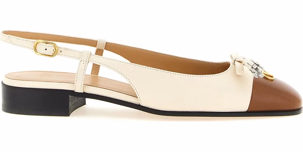 Valentino Garavani Black Leather Ballet Flats