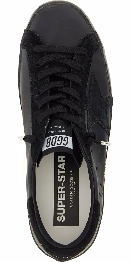 Golden Goose Black Cowhide Low Top Sneakers