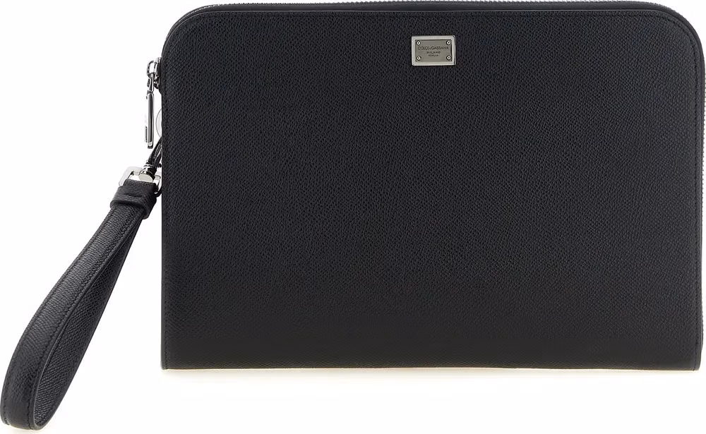 Dolce & Gabbana Black Calfskin Clutch Bag