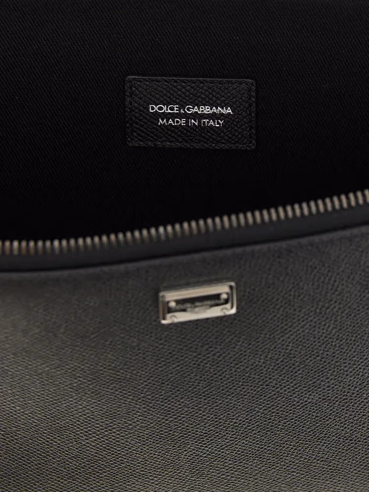 Dolce & Gabbana Black Calfskin Clutch Bag