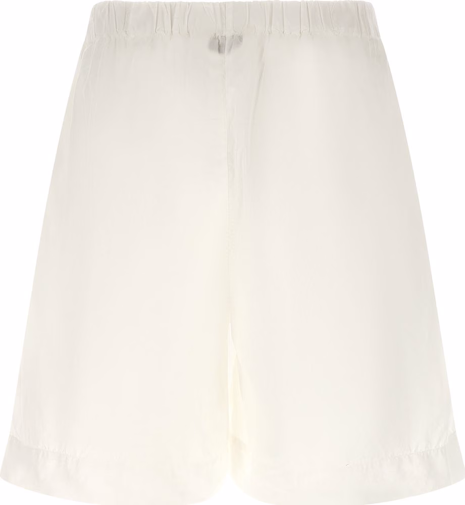 XACUS White Cotton Bermuda Shorts