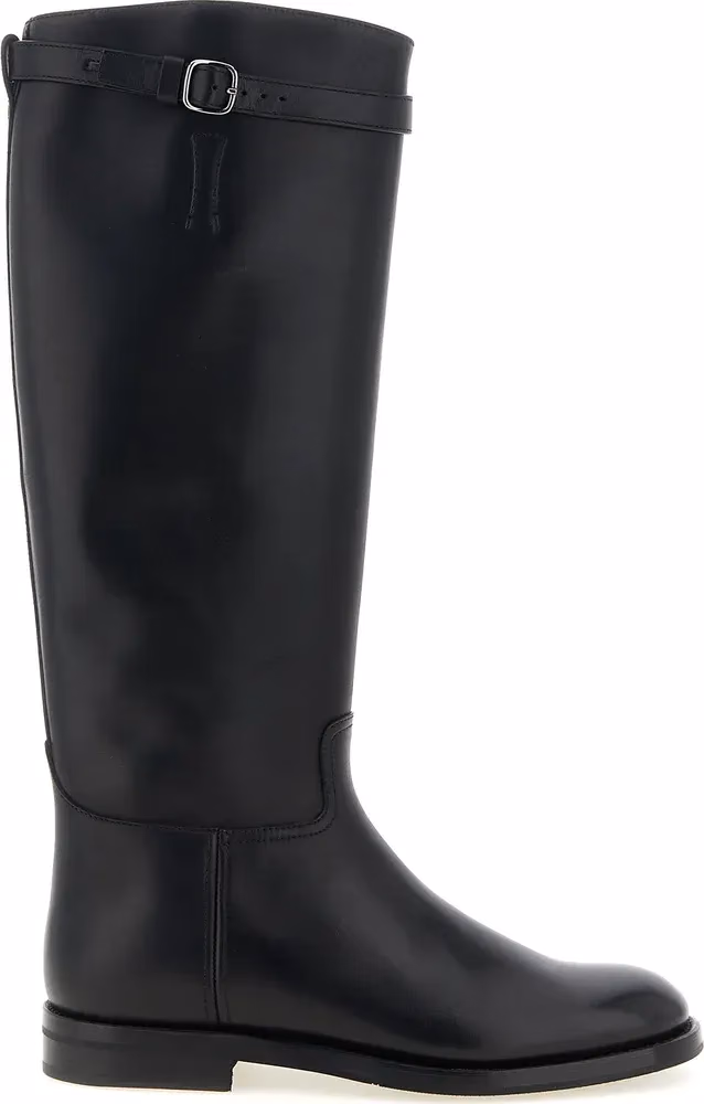 Church's Black Calfskin Over The Knee