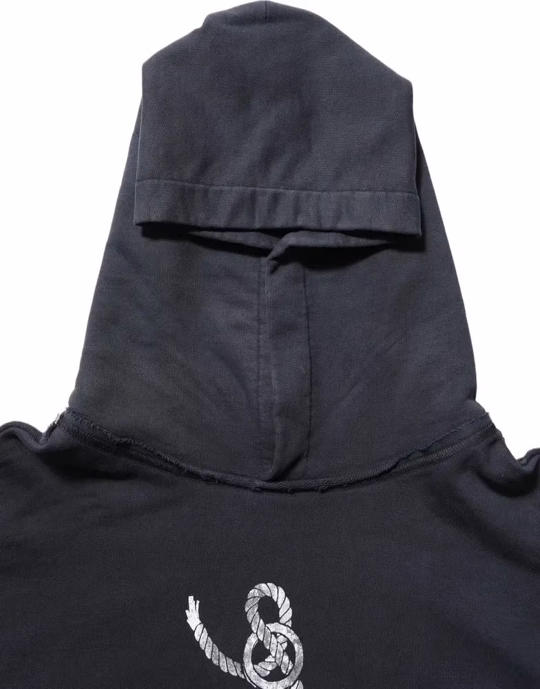 Dolce & Gabbana Black Anchor Print Hooded Sweatshirt Sweater