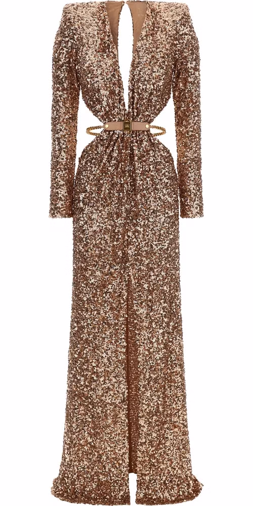 Elisabetta Franchi Multicolor Polyester Long Dress
