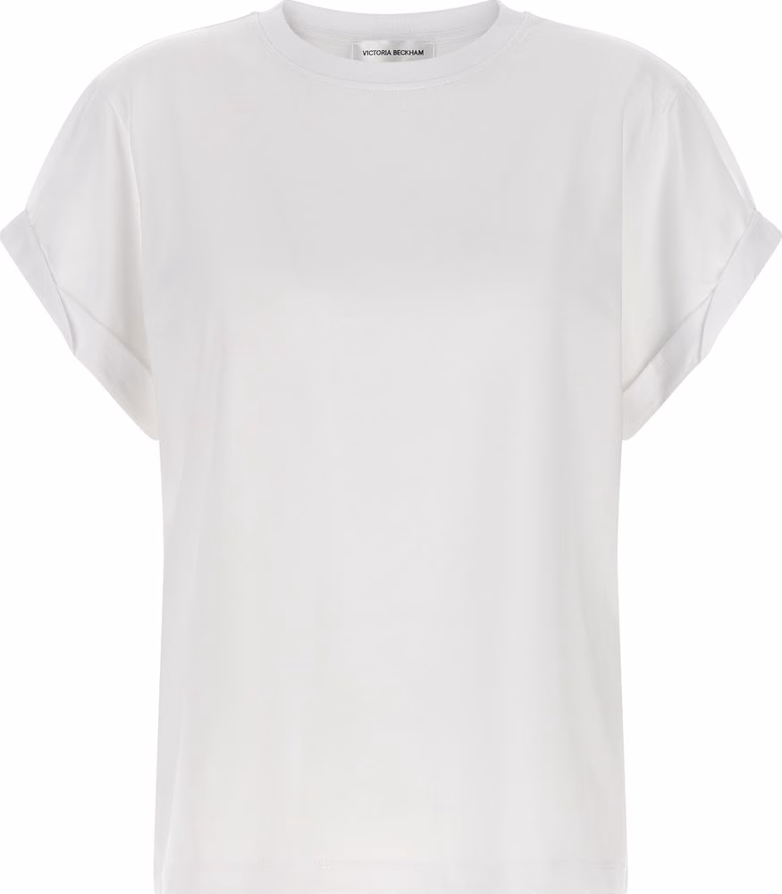 Victoria Beckham White Cotton T-Shirt