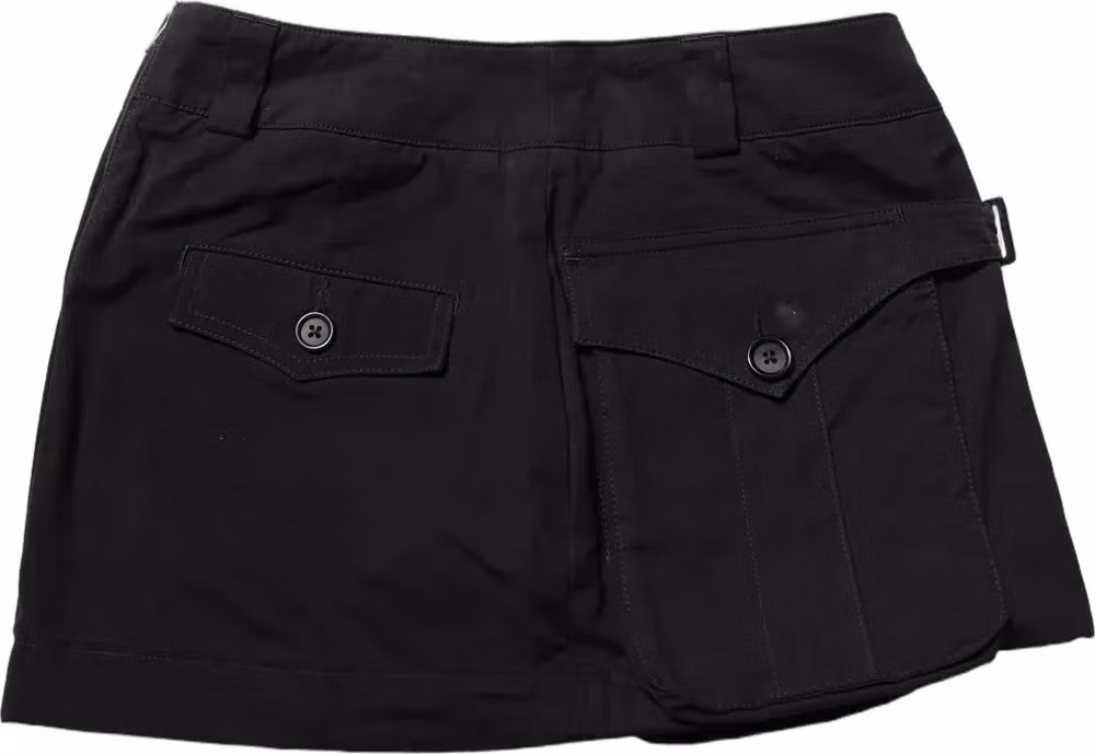 Dolce & Gabbana Black Cotton Mid Waist A-line Mini Skirt