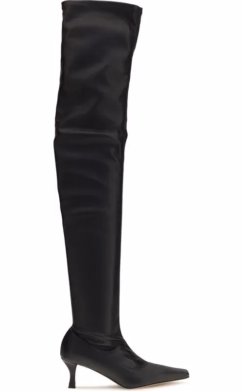 Proenza Schouler Black Polyurethane Over The Knee