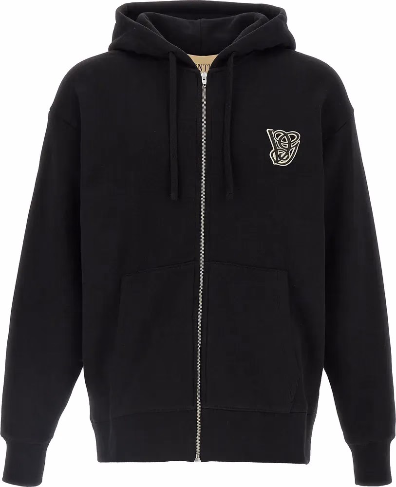 Valentino Garavani Black Cotton Sweatshirt