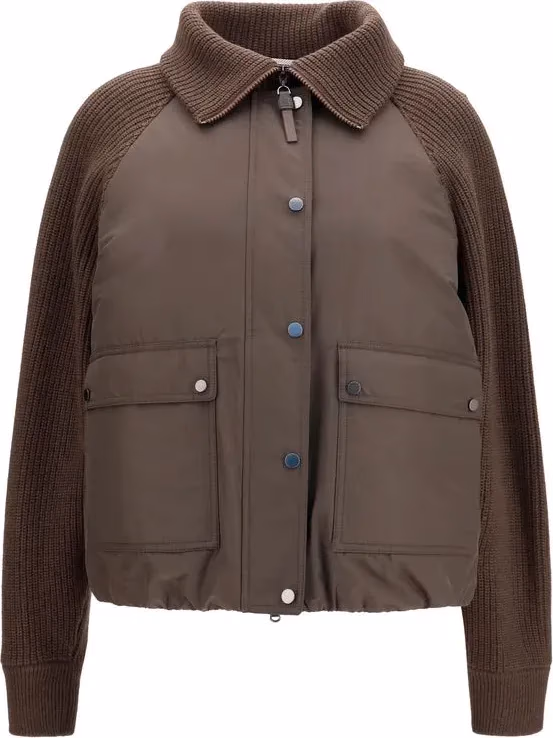 Brunello Cucinelli Brown Polyester Full-Length Jacket