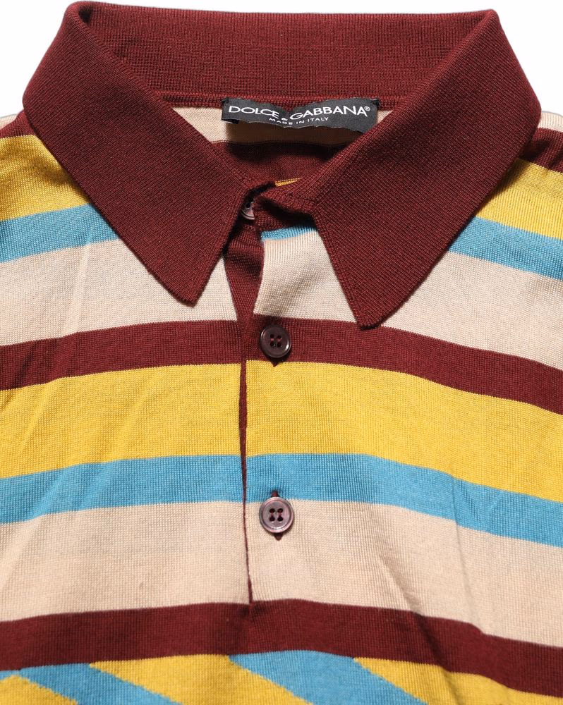 Dolce & Gabbana Multicolor Knitted Cashmere Pullover Sweater