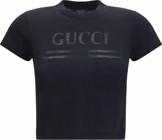 Gucci Black Cotton T-Shirt