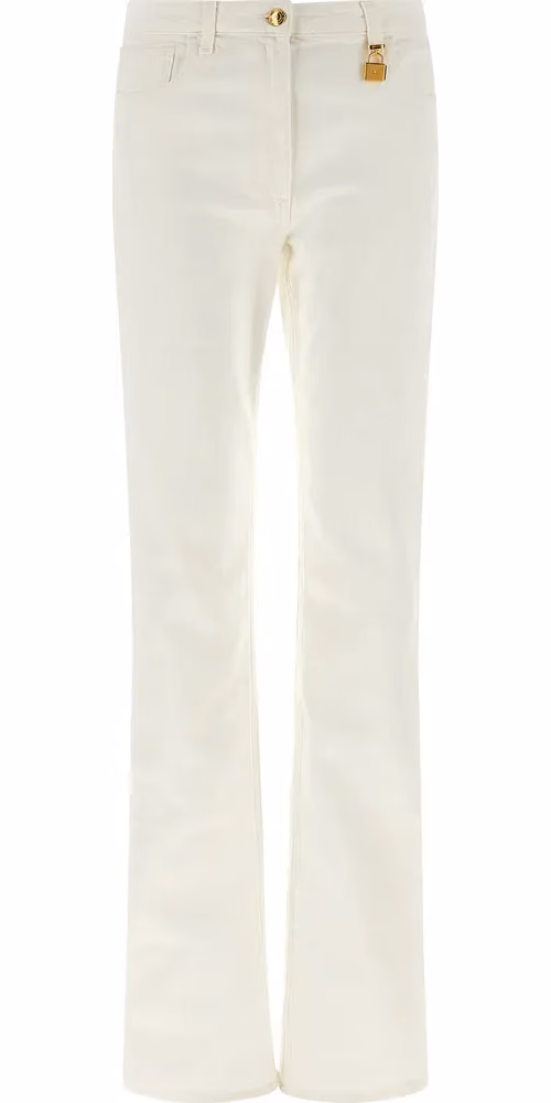 Elisabetta Franchi White Cotton Jeans Denim
