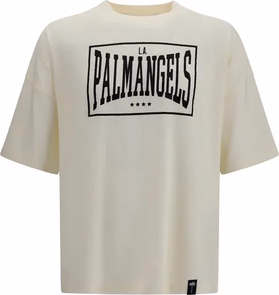 Palm Angels Beige Cotton T-Shirt