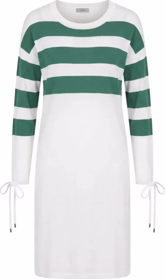 Malo White Cotton Women's Dress
