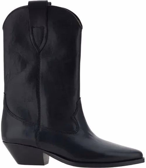 Isabel Marant Black Calf Leather Bos Taurus Ankle Boots
