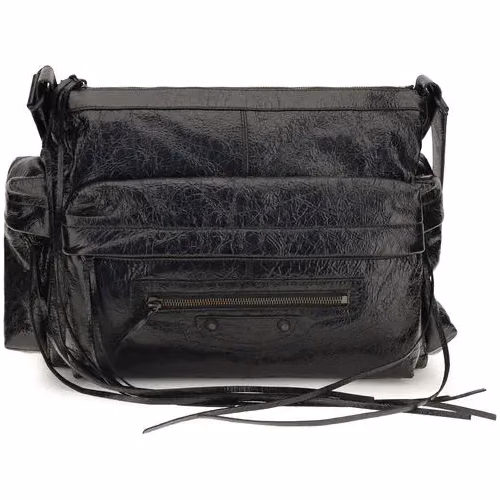 Balenciaga Black Lamb Ovis Aries Aries Shoulder Bag