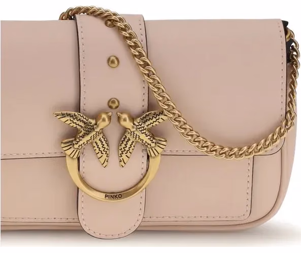 PINKO Multicolor Calf Leather Bos Taurus Shoulder Bag