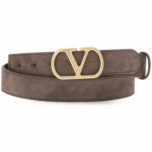 Valentino Garavani Brown Calf Leather Bos Taurus Belt