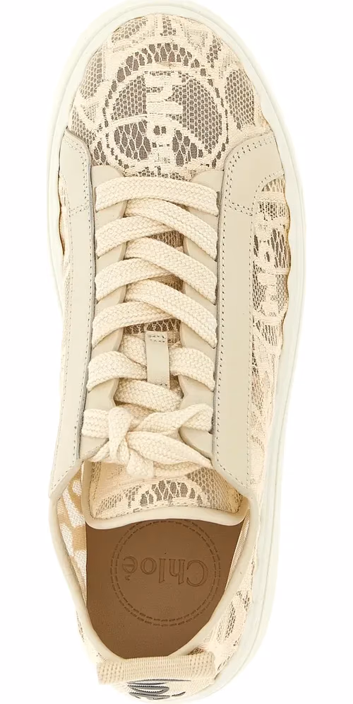 Chloé Beige Polyamide Low Top Sneakers