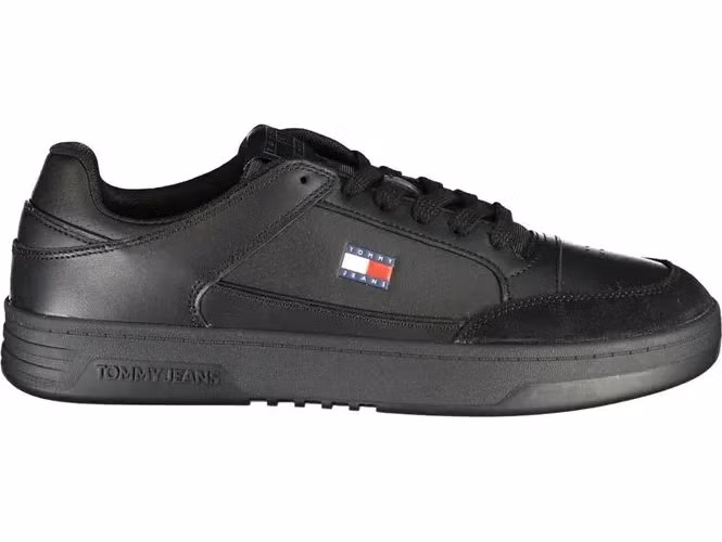 Tommy Hilfiger Black Polyurethane Men's Sneaker