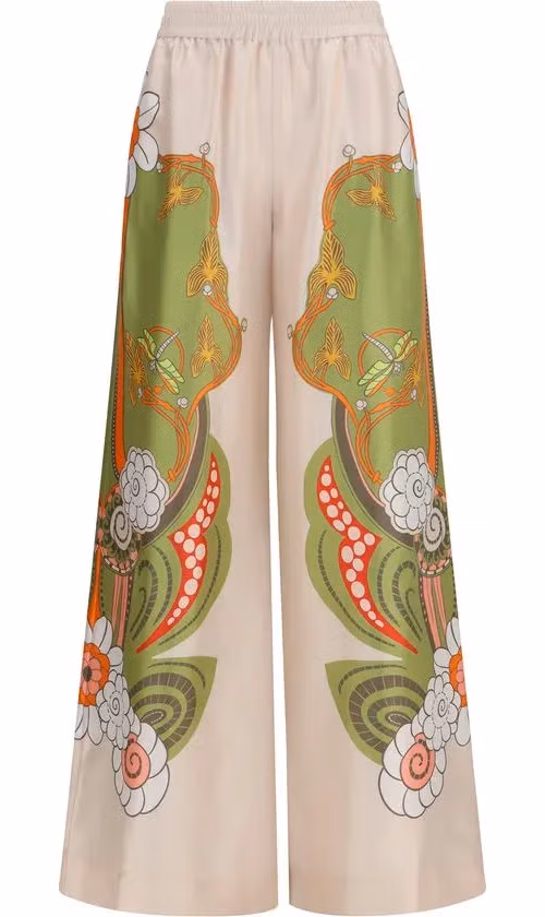 La Double J Multicolor Silk Casual Pants