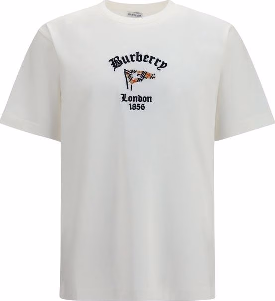 Burberry White Cotton T-Shirt