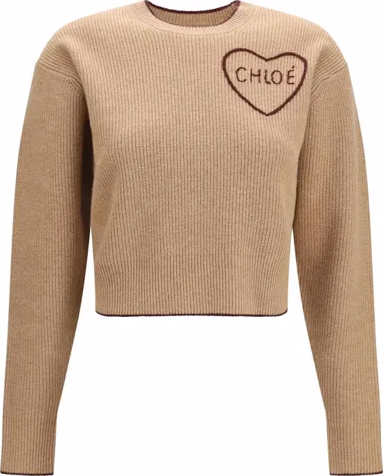 Chloé Beige Wool Oves Aries Sweatshirt